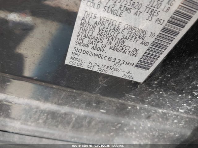 5N1DR2DM0LC633399 Nissan Pathfinder Platinum 4wd