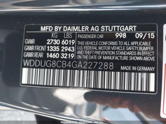 WDDUG8CB4GA227288 Mercedes-Benz S 550