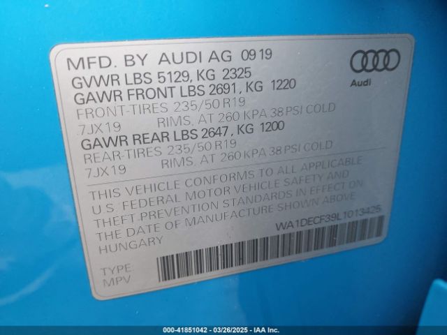 2020 AUDI Q3 WA1DECF39L1013425 Photo 8