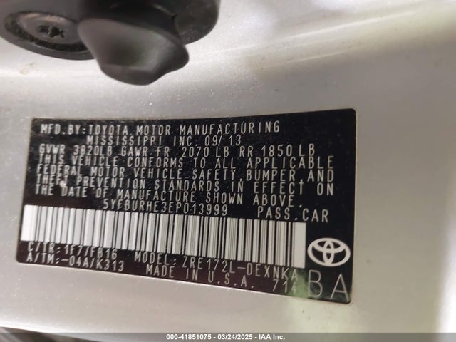 Toyota Corolla Le Plus 2014 5YFBURHE3EP013999 Image 9