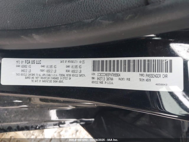 Chrysler 200 Limited 2015 1C3CCCAB3FN709964 Image 9