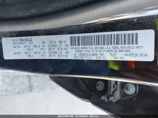 1C6RREBT2LN108040 RAM 1500 Lone Star  4x2 6'4 Box
