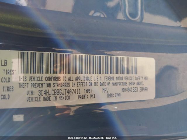 3C4NJCBB6JT407411 Jeep Compass Altitude Fwd