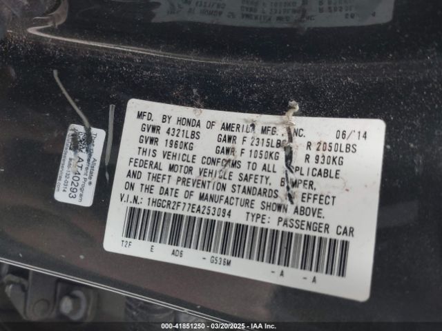 1HGCR2F77EA253094 Honda ACCORD EX