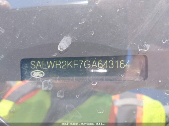 SALWR2KF7GA643164 Land Rover Range Rover Sport 3.0l V6 Turbocharged Diesel Hse Td6