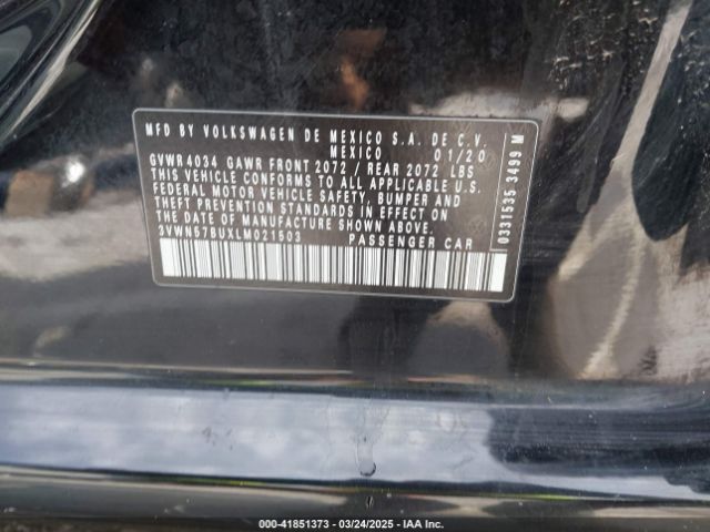3VWN57BUXLM021503 Volkswagen Jetta 1.4t R-line/1.4t S