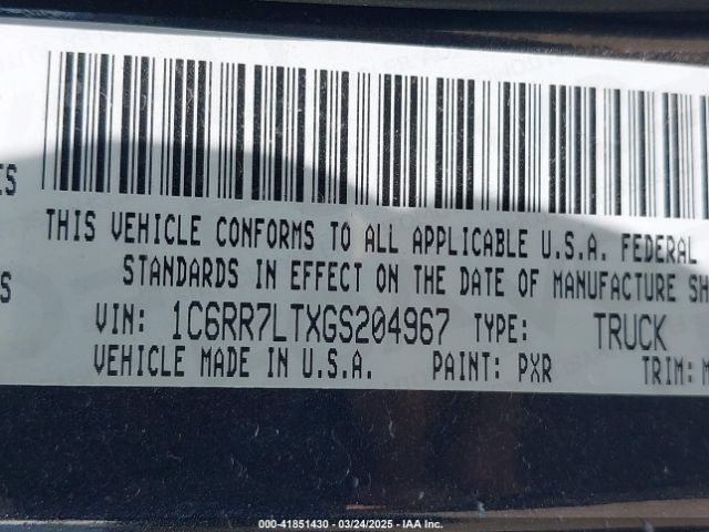 1C6RR7LTXGS204967 RAM 1500 Big Horn