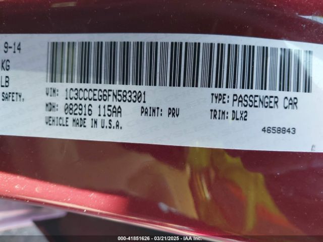 1C3CCCEG6FN583301 Chrysler 200 C