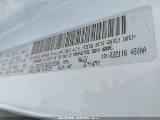 3C6TRVCG6KE526501 RAM Promaster 2500 High Roof 136 Wb