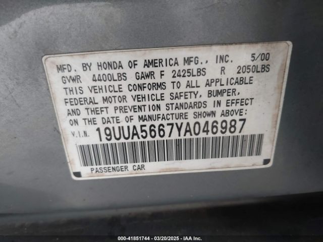 2000 ACURA TL 19UUA5667YA046987 Photo 8