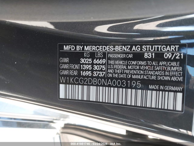Mercedes-Benz EQS 450 2022 W1KCG2DB0NA003195 Image 9