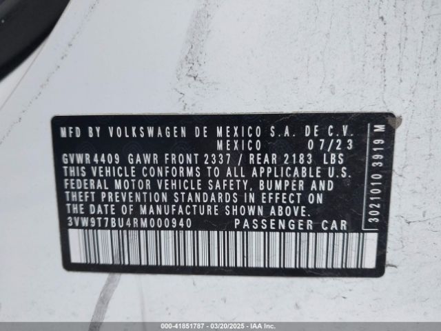 3VW9T7BU4RM000940 Volkswagen Jetta Gli 40th Anniversary Edition