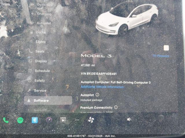 5YJ3E1EA6PF405491 Tesla Model 3 Rear-wheel Drive