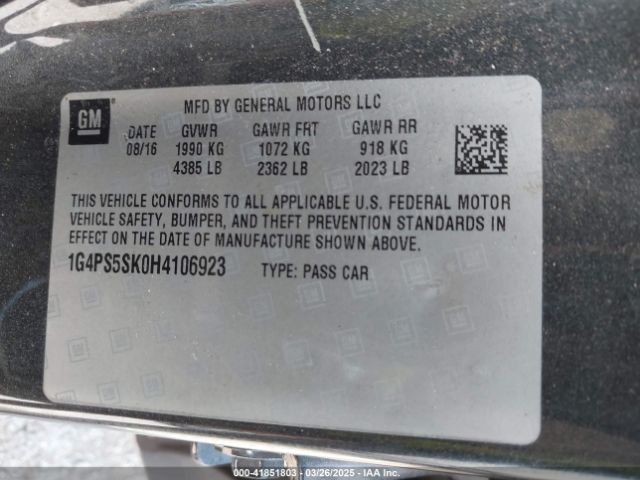 1G4PS5SK0H4106923 Buick Verano Leather Group