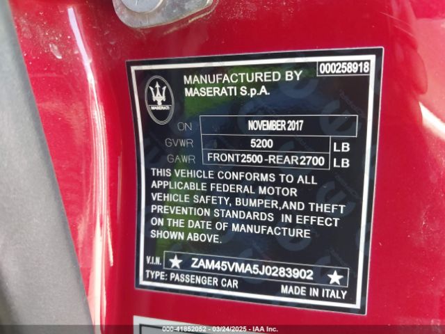 2018 MASERATI GRANTURISMO ZAM45VMA5J0283902 Photo 8