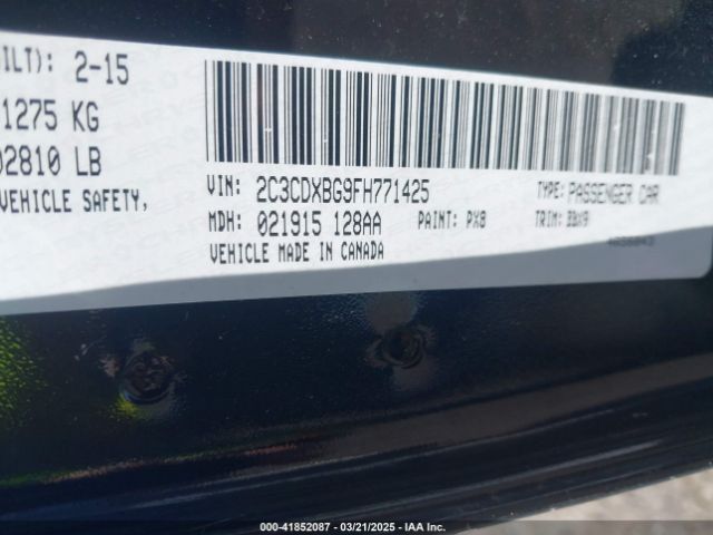 2C3CDXBG9FH771425 Dodge Charger Se
