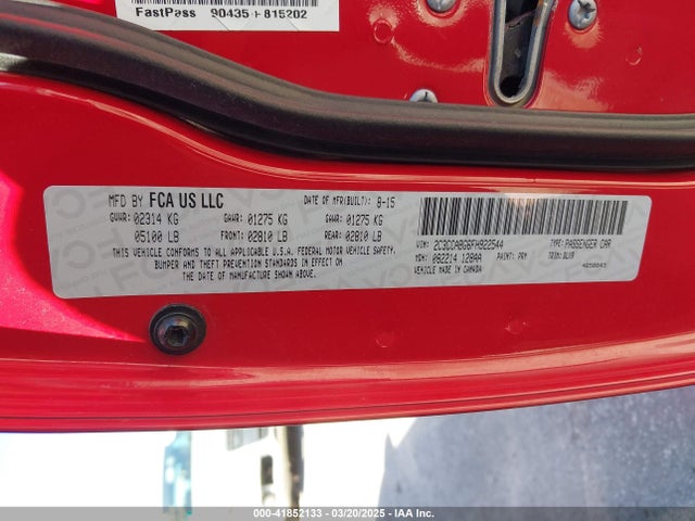 2C3CCABG6FH922544 Chrysler 300 300s