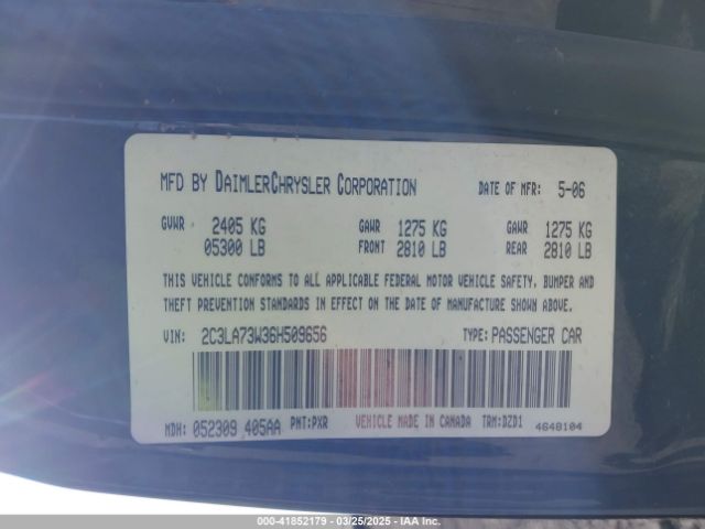 2006 CHRYSLER 300C 2C3LA73W36H509656 Photo 8