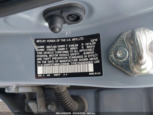SHHFK7H69KU220049 Honda CIVIC EX