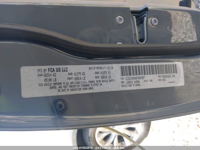 2019 CHRYSLER 300 2C3CCAAG0KH564997 Photo 8