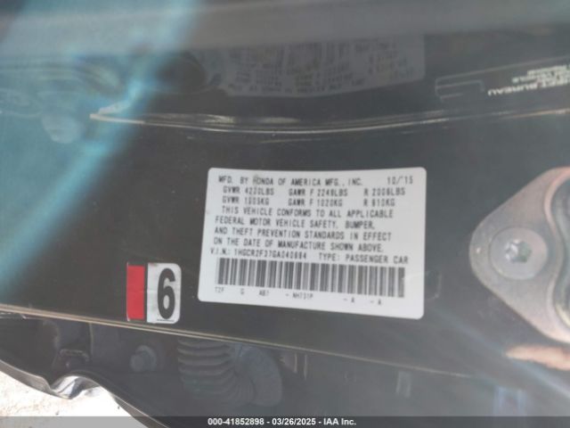 1HGCR2F37GA040694 Honda ACCORD LX