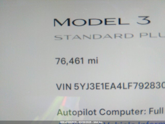 2020 TESLA MODEL 3 5YJ3E1EA4LF792830 Photo 6
