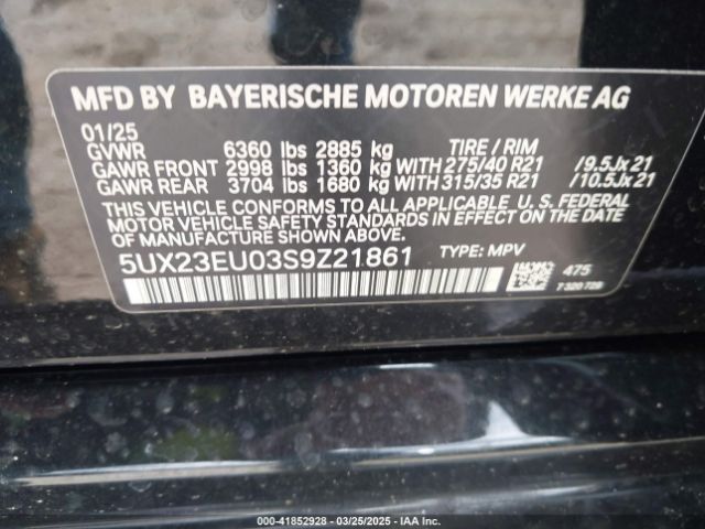 5UX23EU03S9Z21861 BMW X5 Xdrive40i