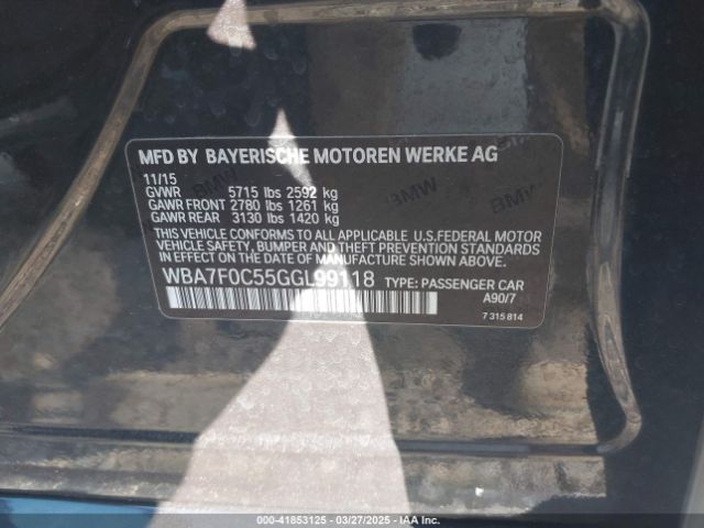 WBA7F0C55GGL99118 BMW 750i