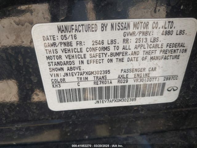 JN1EV7APXGM302395 Infiniti Q50 3.0t Premium