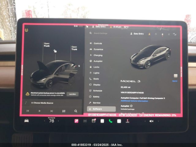 5YJ3E1EA6PF474035 Tesla Model 3 Rear-wheel Drive