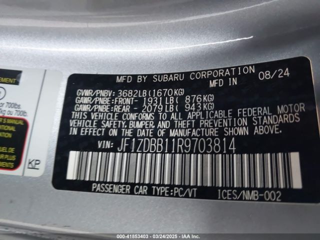 JF1ZDBB11R9703814 Subaru Brz Premium