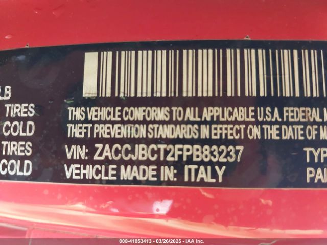 ZACCJBCT2FPB83237 Jeep Renegade Trailhawk
