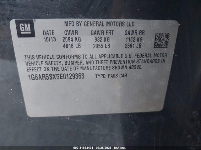 2014 CADILLAC CTS 1G6AR5SX5E0129363 Photo 8