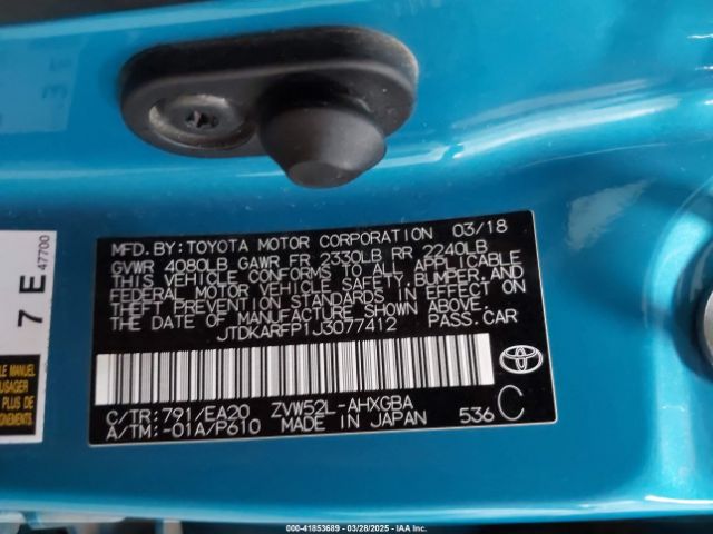 JTDKARFP1J3077412 Toyota Prius Prime Premium