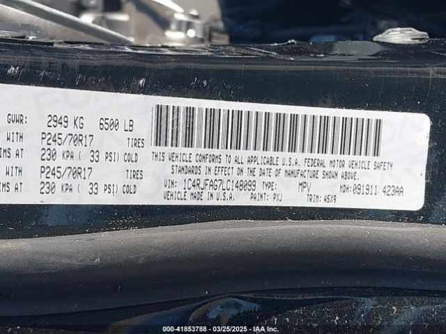 1C4RJFAG7LC148099 Jeep Grand Cherokee Laredo E 4x4