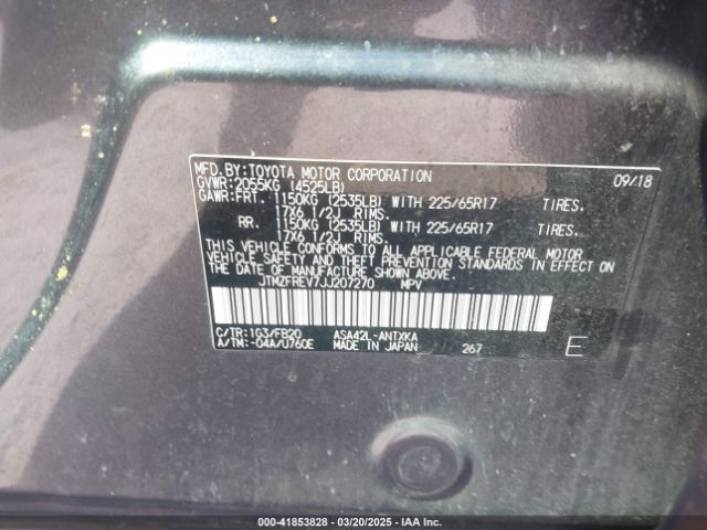 JTMZFREV7JJ207270 Toyota RAV4 LE