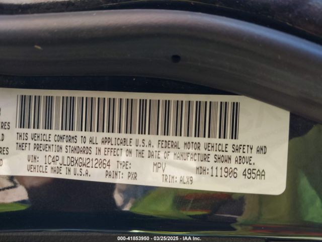 1C4PJLDBXGW212064 Jeep Cherokee Limited