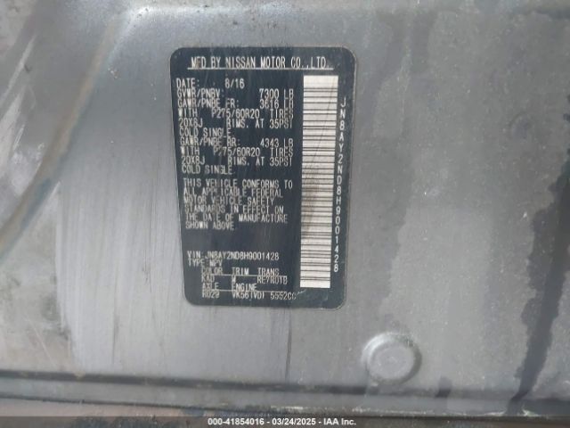 JN8AY2ND8H9001428 Nissan Armada Sl