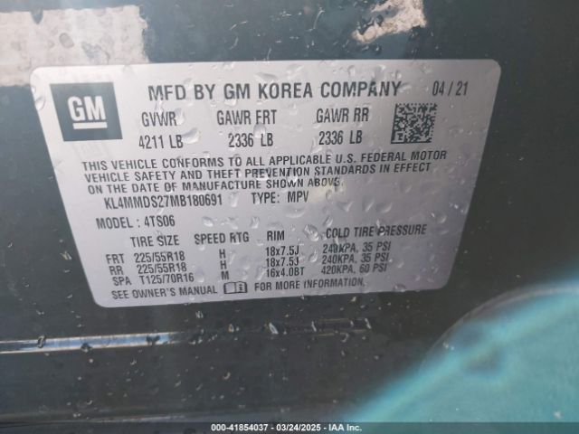 KL4MMDS27MB180691 Buick Encore Gx Fwd Select