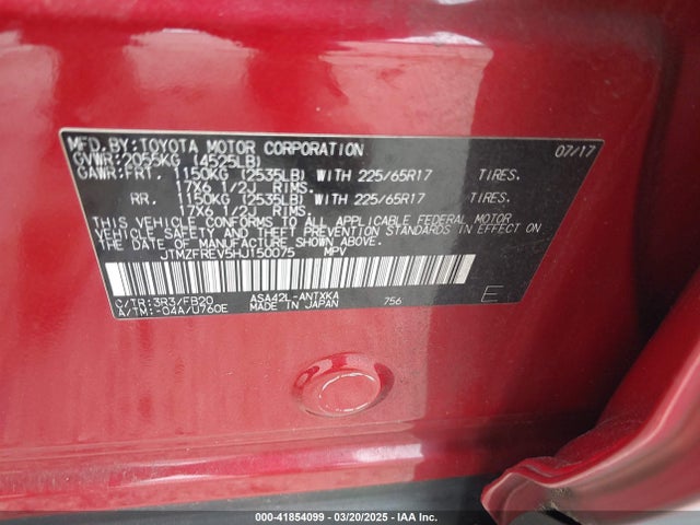Toyota RAV4 LE 2017 JTMZFREV5HJ150075 Image 9