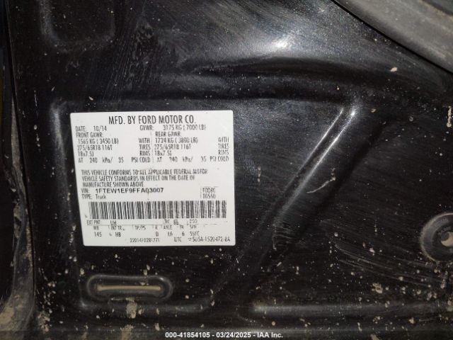 1FTEW1EF9FFA03007 Ford F-150 Lariat