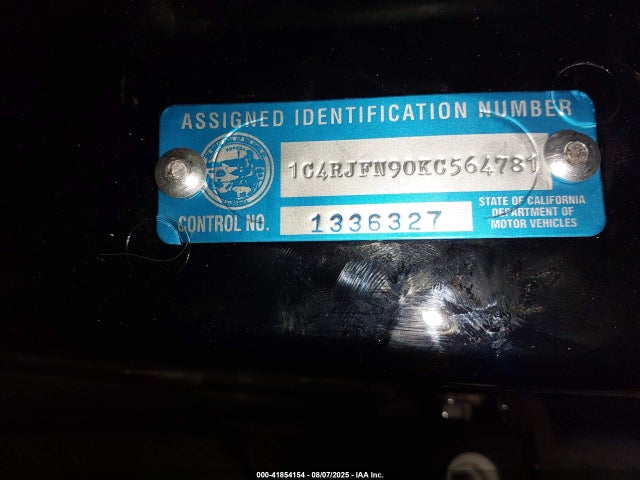 1C4RJFN90KC564781 Jeep Grand Cherokee Trackhawk 4x4