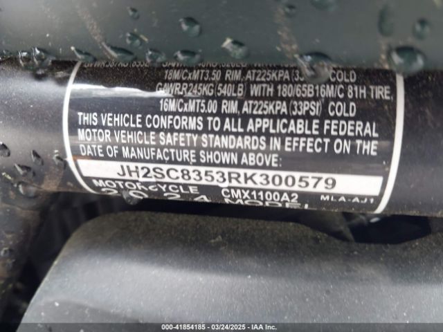 2024 HONDA CMX1100 JH2SC8353RK300579 Photo 9