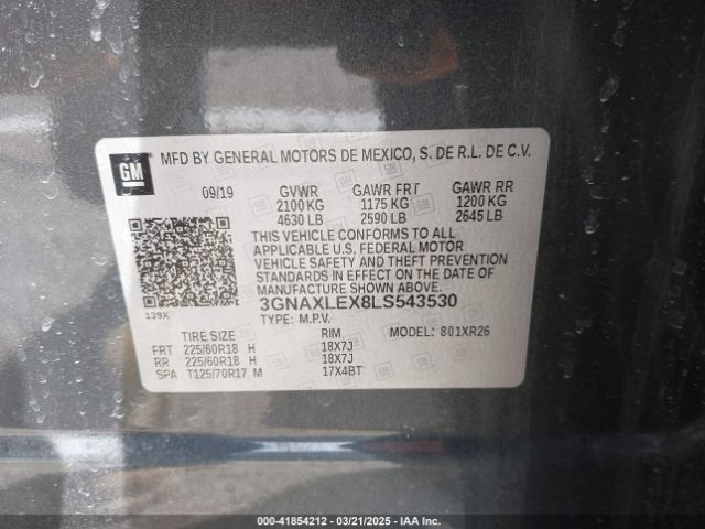 2020 CHEVROLET EQUINOX 3GNAXLEX8LS543530 Photo 8