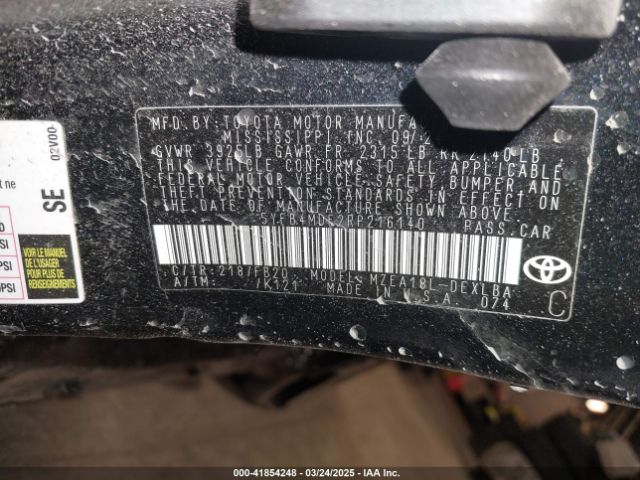 2024 TOYOTA COROLLA 5YFB4MDE2RP216140 Photo 8