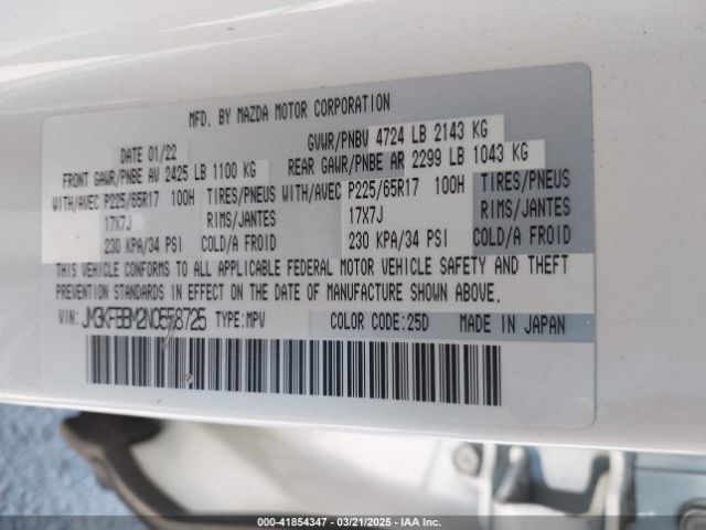 JM3KFBBM2N0558725 Mazda Cx-5 2.5 S Select