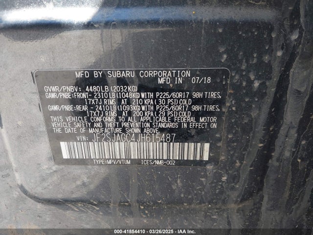 Subaru Forester 2.5i Premium 2018 JF2SJAGC4JH615487 Image 9