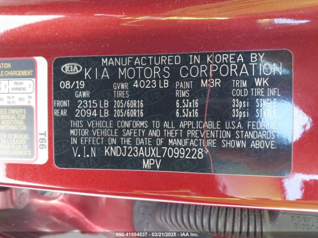 KNDJ23AUXL7099228 KIA SOUL LX