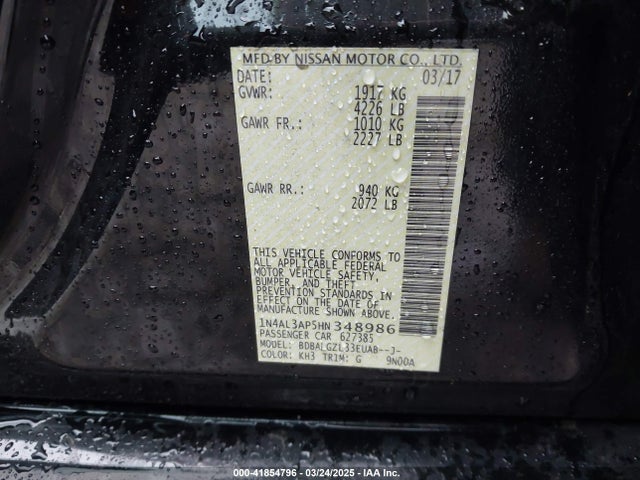 1N4AL3AP5HN348986 Nissan Altima 2.5 S