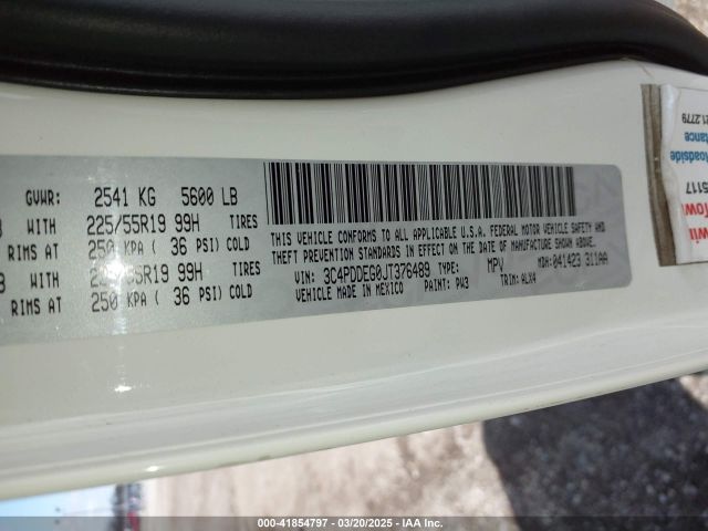3C4PDDEG0JT376489 Dodge Journey Gt Awd